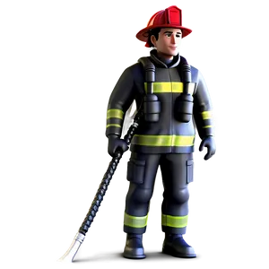 3d Man Firefighter Png 06272024 PNG image