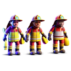 3d Man Firefighter Png Eob PNG image