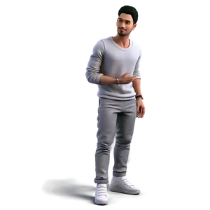 3d Man In Casual Clothes Png Yis PNG image