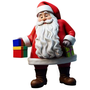 3d Man Santa Claus PNG Slw7