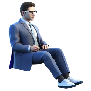 3d Man With Glasses Png 55 PNG image