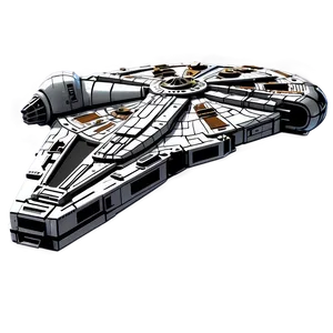 3d Millennium Falcon PNG 06122024