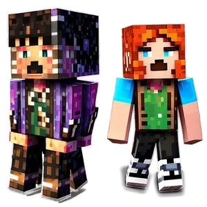 3d Minecraft Characters Png 23 PNG image