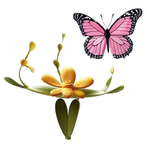 3d Pink Butterfly PNG Vvp31