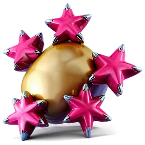 3d Pink Stars PNG Mkb55 PNG