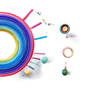 3d Rainbow Circle Visualization Png 06262024 PNG image