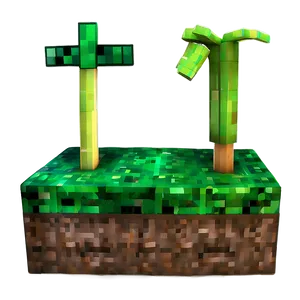 3d Render Minecraft Grass Block Png Grs PNG image