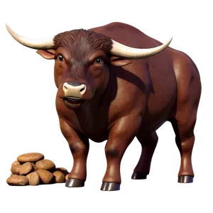 3d Rendered Bull PNG 93
