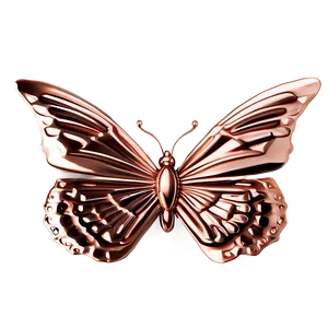 3d Rose Gold Butterfly PNG Rvt99