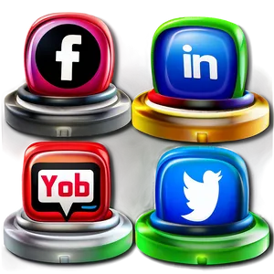 3d Social Media Icons PNG 05252024