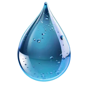 3d Water Drop Realistic Png Pol6 PNG image