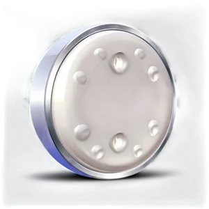 3d White Button Visual Png 06272024 PNG image