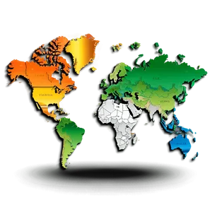 3d World Map Vector PNG 60