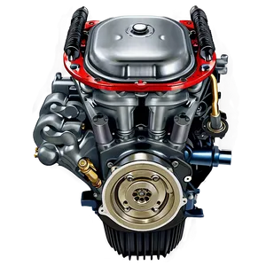 4 Cylinder Car Engine Design PNG Dxg PNG