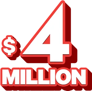 4 Million Dollar Lottery Graphic PNG image