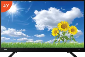 40 Inch Toshiba L E D T V Sunflower Display PNG image