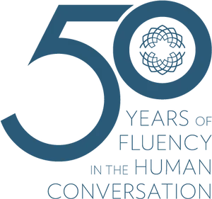 50 Years Fluency Human Conversation Logo PNG image
