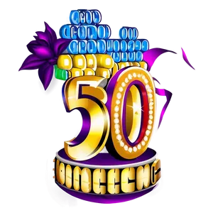 50th Birthday Magnificence Png Uhs PNG image