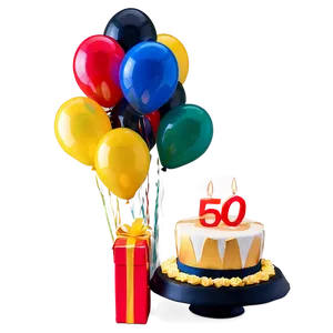 50th Birthday Party Splendor Png Jkn9 PNG image