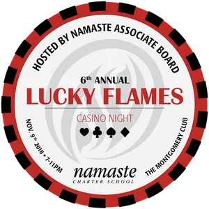 6th Annual Lucky Flames Casino Night Event PNG image