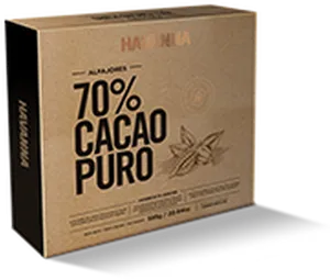 70 Percent Pure Cacao Chocolate Box PNG image