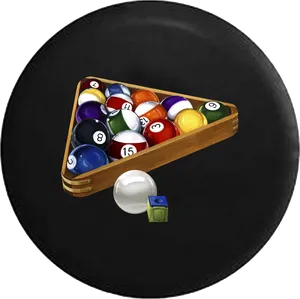 8 Ball Pool Rackand Cue Ball PNG image