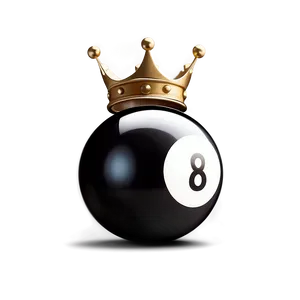 8 Ball With Crown PNG Rlx45 PNG