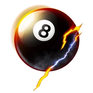 8 Ball With Lightning PNG 51