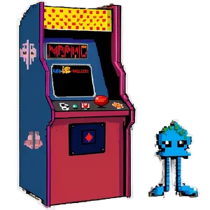 8-bit Arcade Characters Png 06292024 PNG image