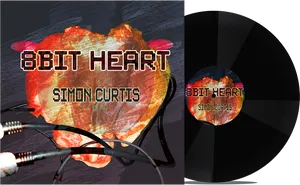 8 Bit Heart Simon Curtis Vinyl Concept PNG