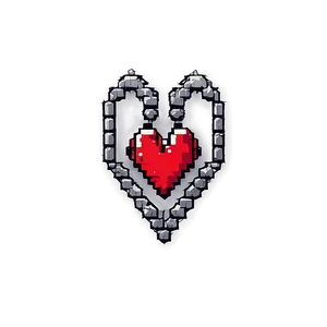 8-bit Pixel Heart Png 05252024 PNG image