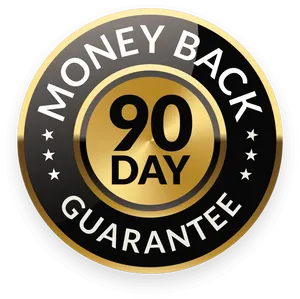 90 Day Money Back Guarantee Seal PNG image