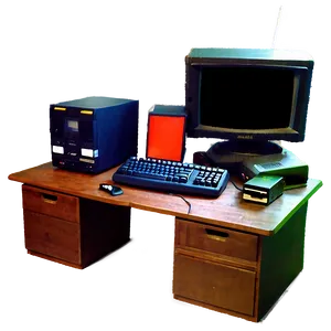 90s Computer Lan Party Setup Png 06252024 PNG image