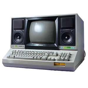 90s Computer With Speakers PNG 06252024