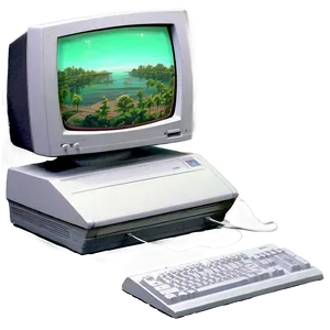 90s Desktop Publishing Computer Png 06252024 PNG image