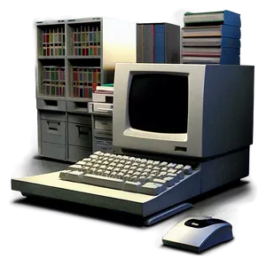 90s Home Office Computer PNG 06252024 PNG