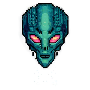 90s Pixelated Alien PNG 06242024