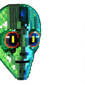 90s Pixelated Alien PNG Vak PNG