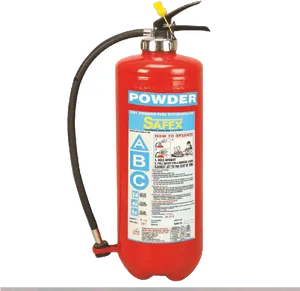 A B C Powder Fire Extinguisher Safex PNG image