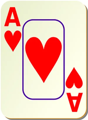 A Card With A Heart And A Blue Border
