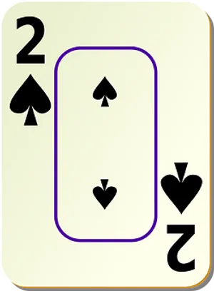 A Card With A Rectangle And Two Spades PNG image