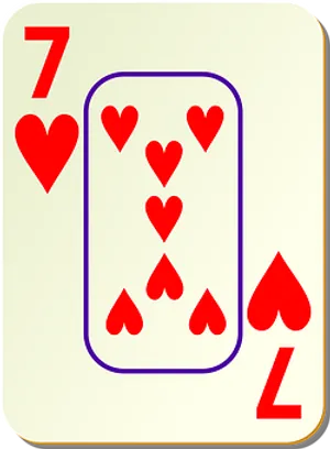 A Card With Seven Hearts