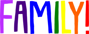A Colorful Letters On A Black Background PNG image