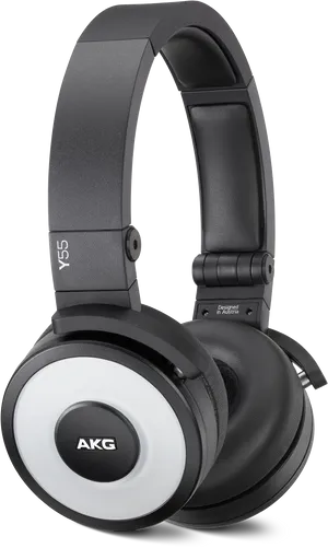 A K G Y55 Black Headphones PNG image