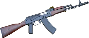 A K47 Assault Rifle Isolated PNG