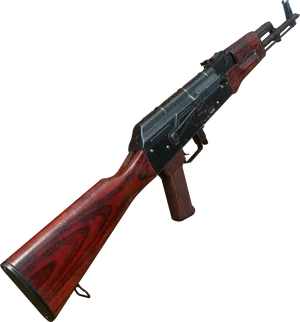 A K47 Assault Rifle Isolated PNG image