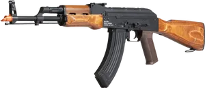 A K47 Assault Rifle Profile PNG