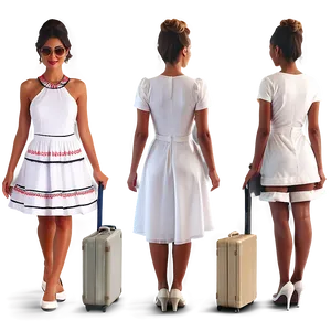 A-line White Dress Silhouette PNG Yvi