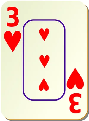 A Playing Card With A Number Of Hearts