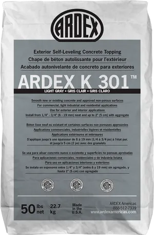 A R D E X Exterior Self Leveling Concrete Topping Bag PNG